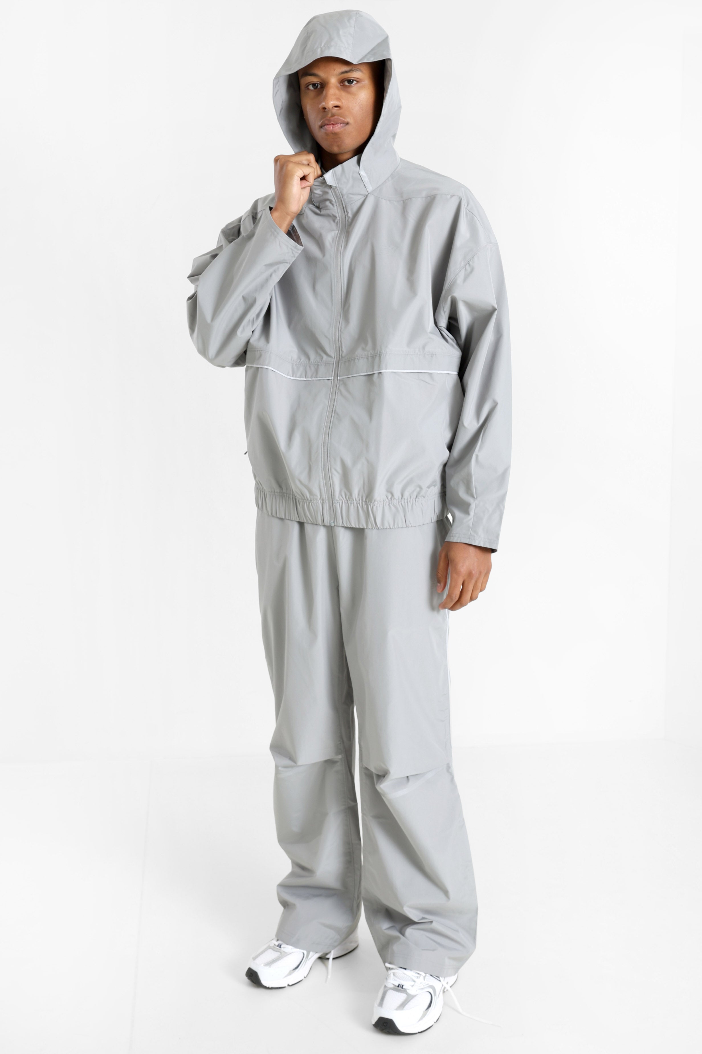 Elusive oversized track jacket - Slate Grey