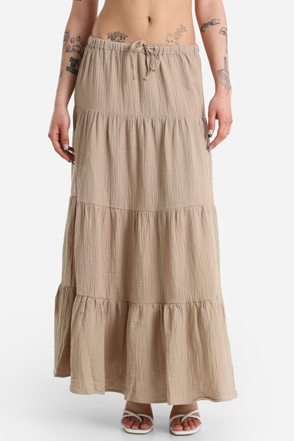 Muslin maxi skirt - taupe