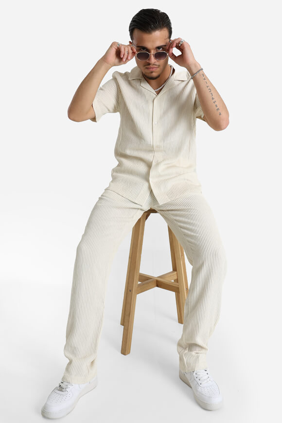 Strukturiertes Hemd - Hellbeige