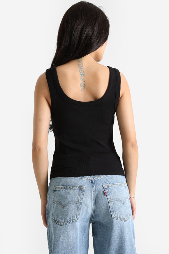 Ribbed tank top - Jet Black