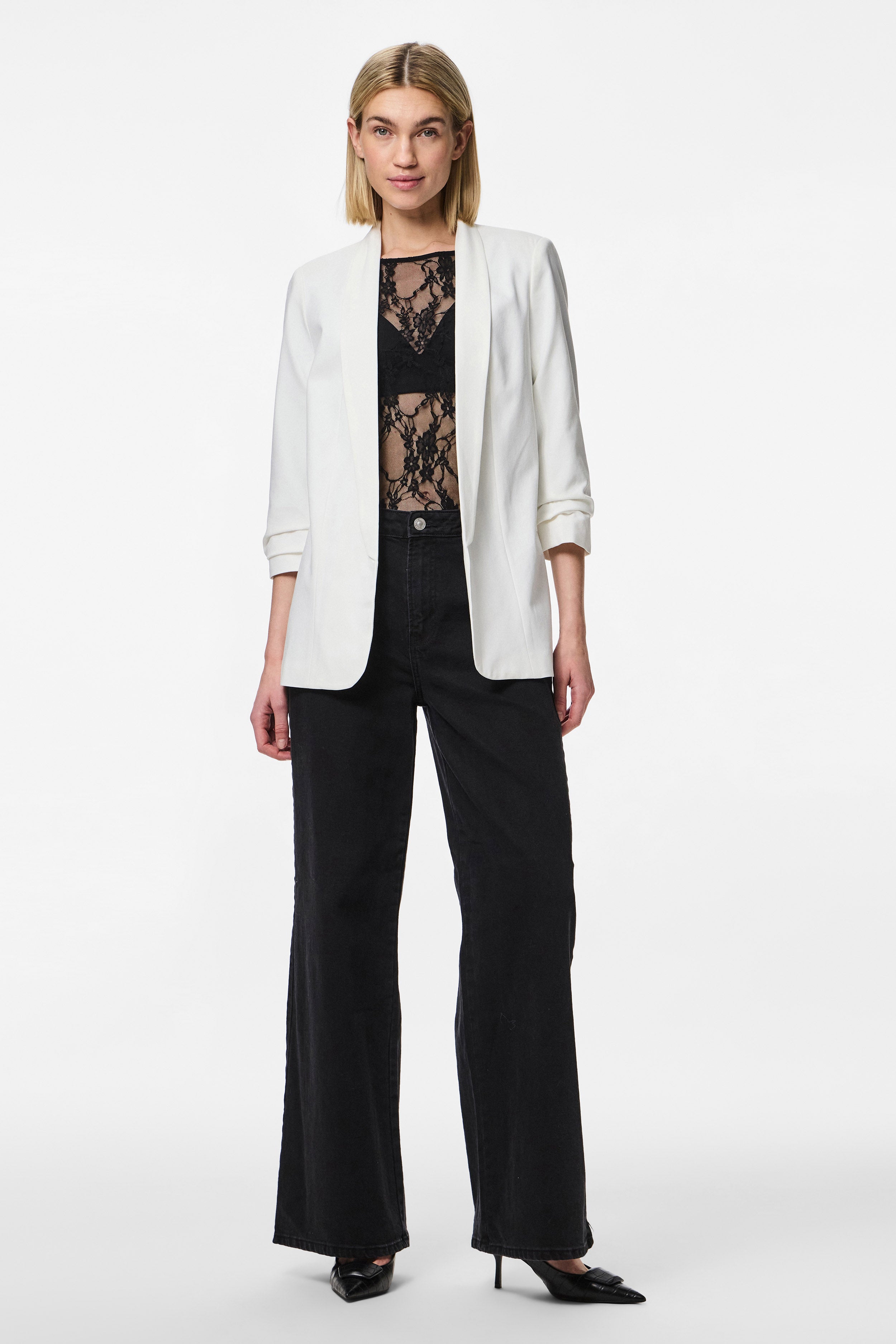 PCBOSELLA Blazer - Cloud Dancer