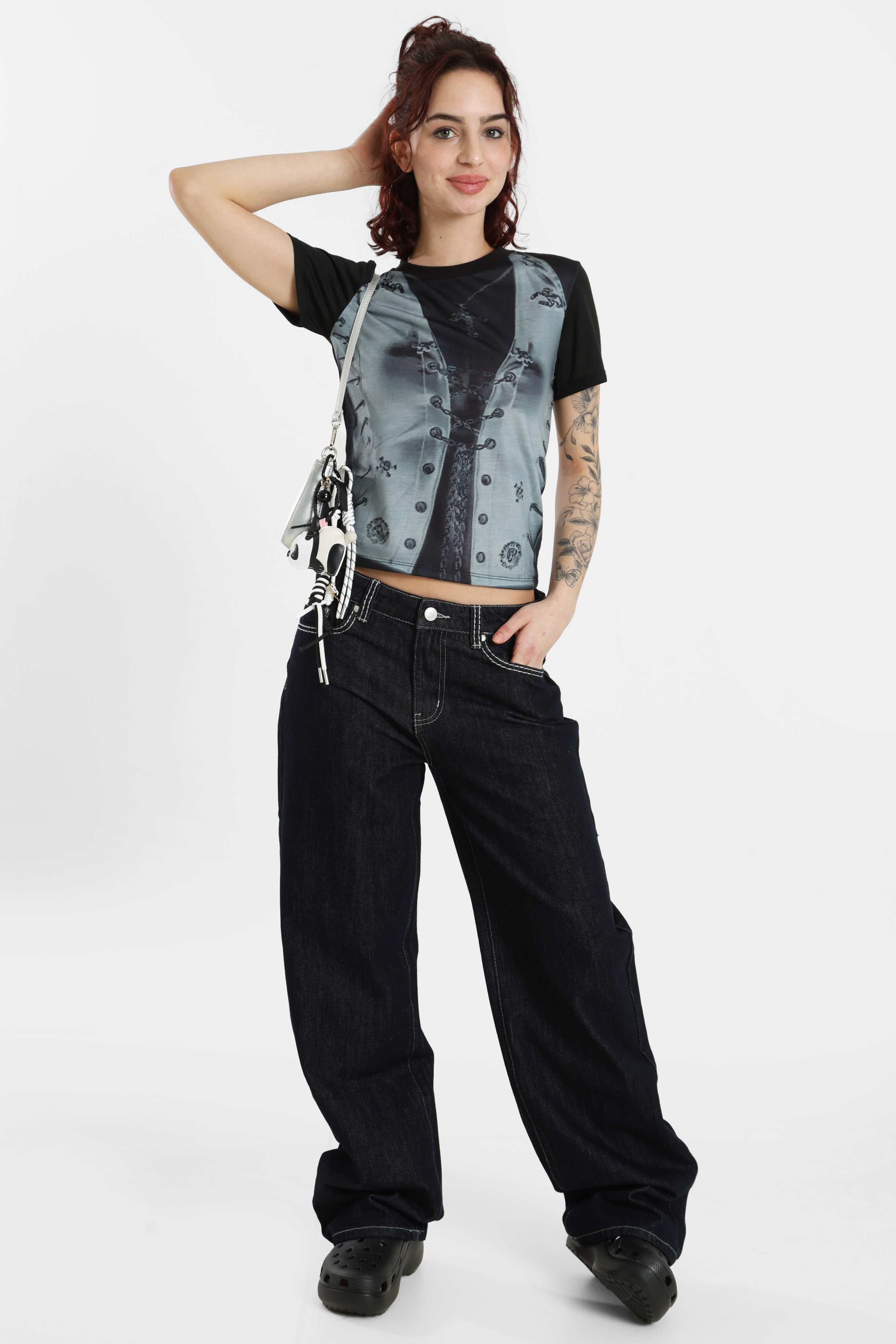 T-Shirt - Schwarz + Blau