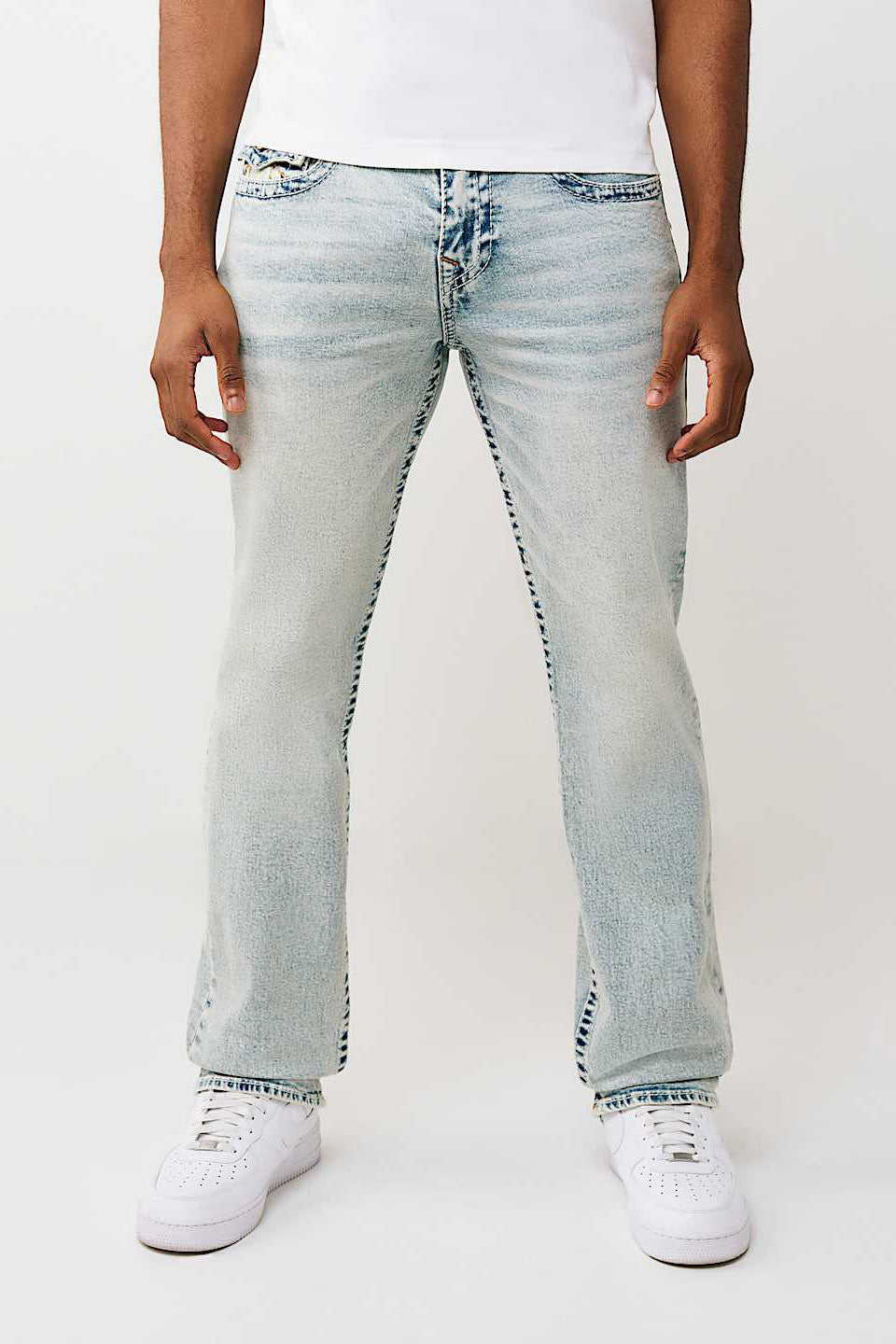 Ricky Straight Fit Jeans - Light Wash Blue