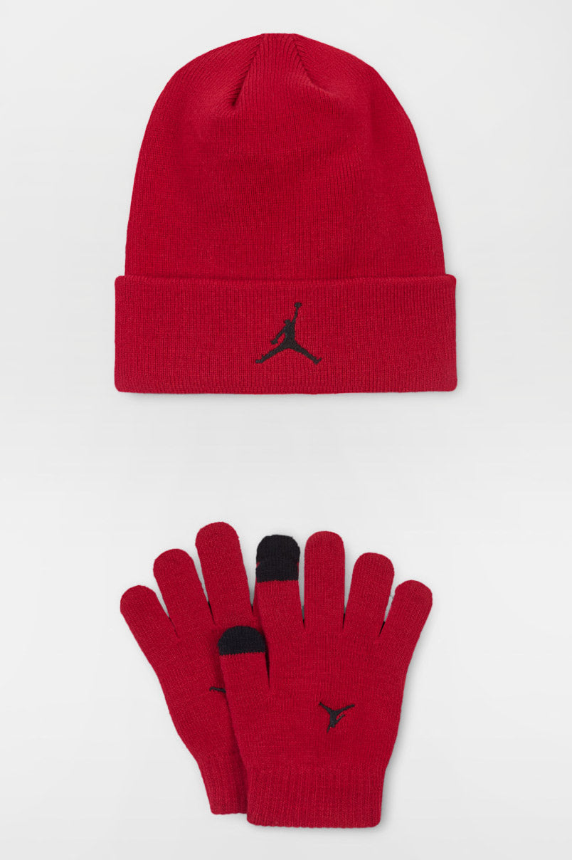 Set: Beanie und Touchscreen Handschuhe - Gym Red