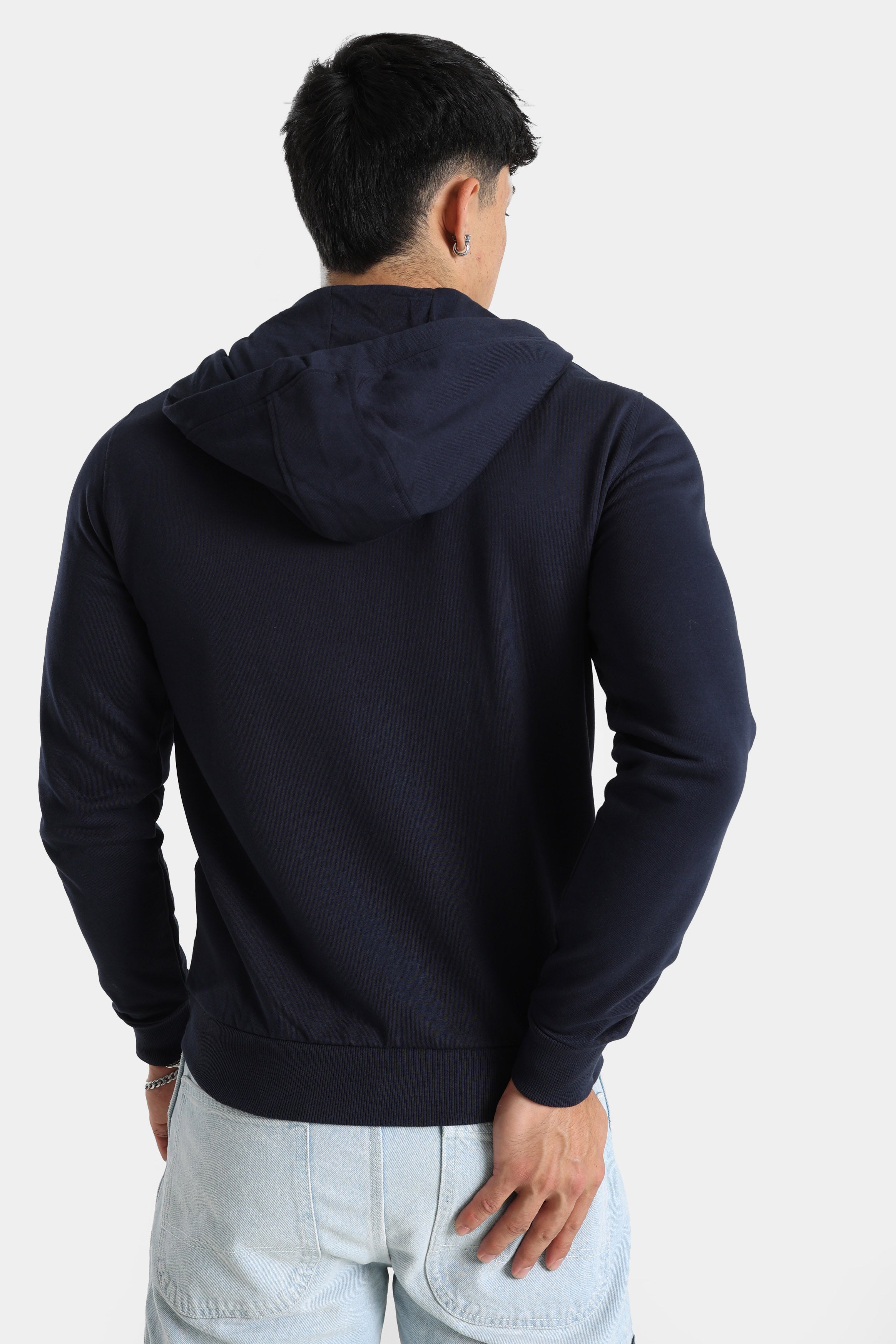 Luke zipped hoodie sweatshirt - Navy