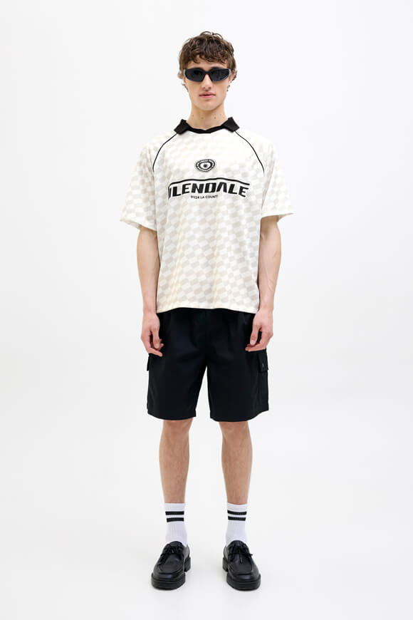 JCORETREAT mesh t-shirt - Cloud Dancer + Vapour Blu