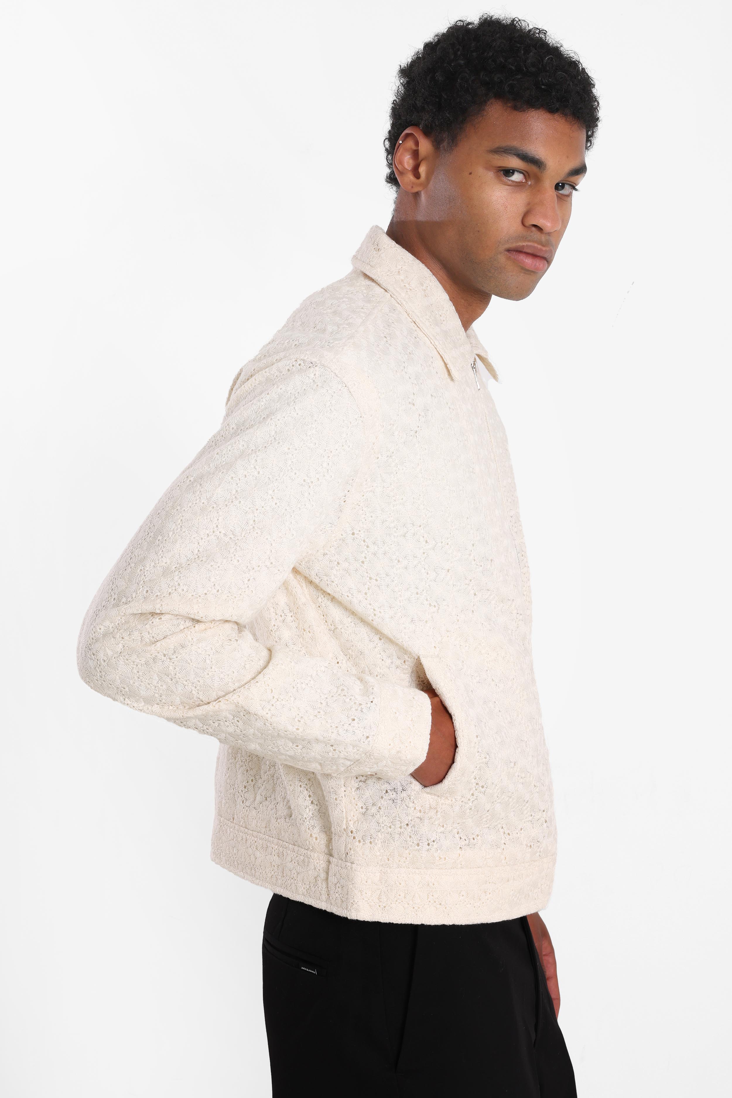 Leichte Häkeljacke - Cream