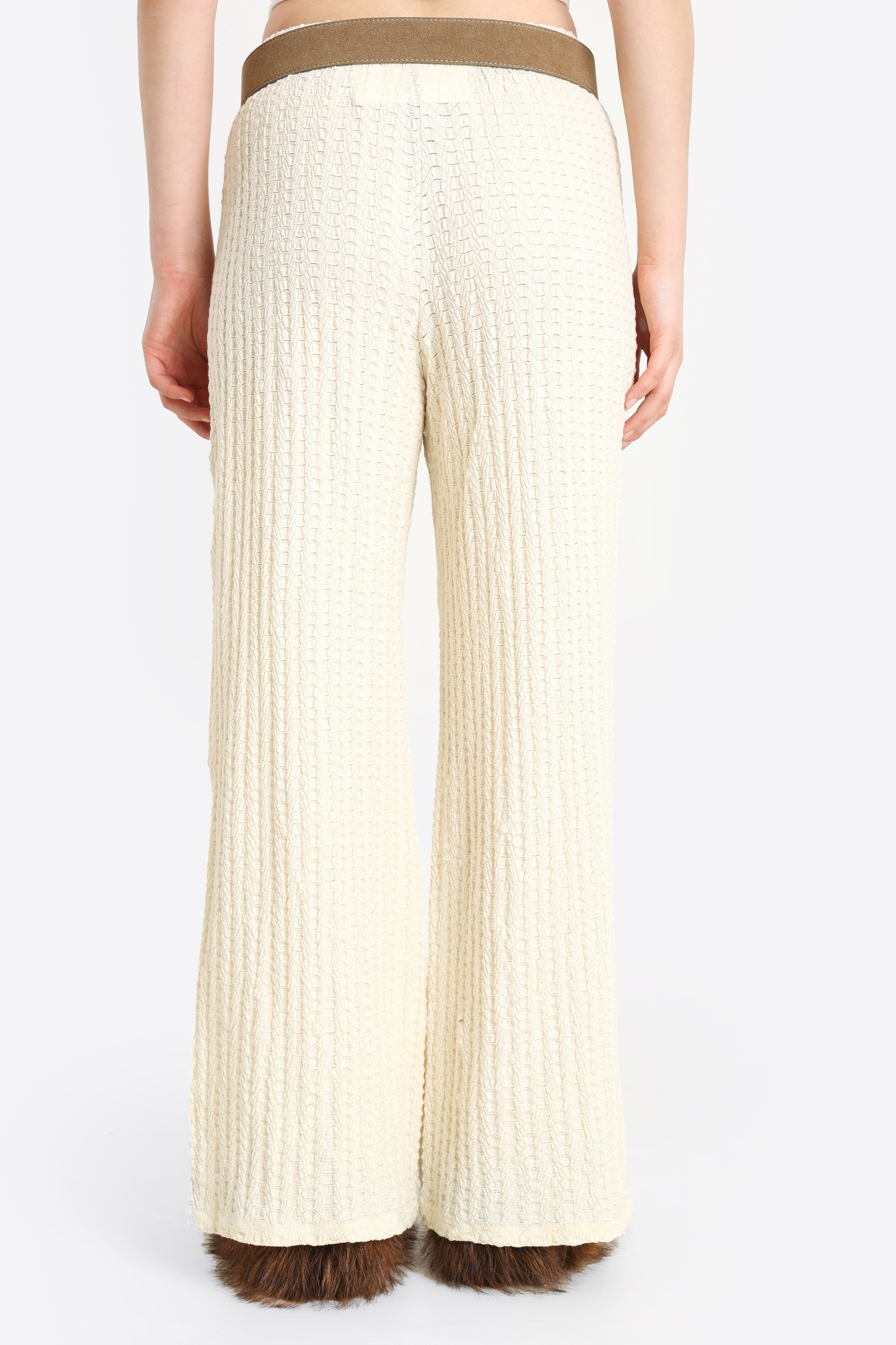 ONLELLA Strukturierte Wide Leg Hose - Birch