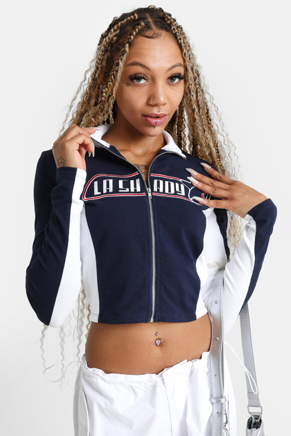 Giacca in felpa - navy + bianco