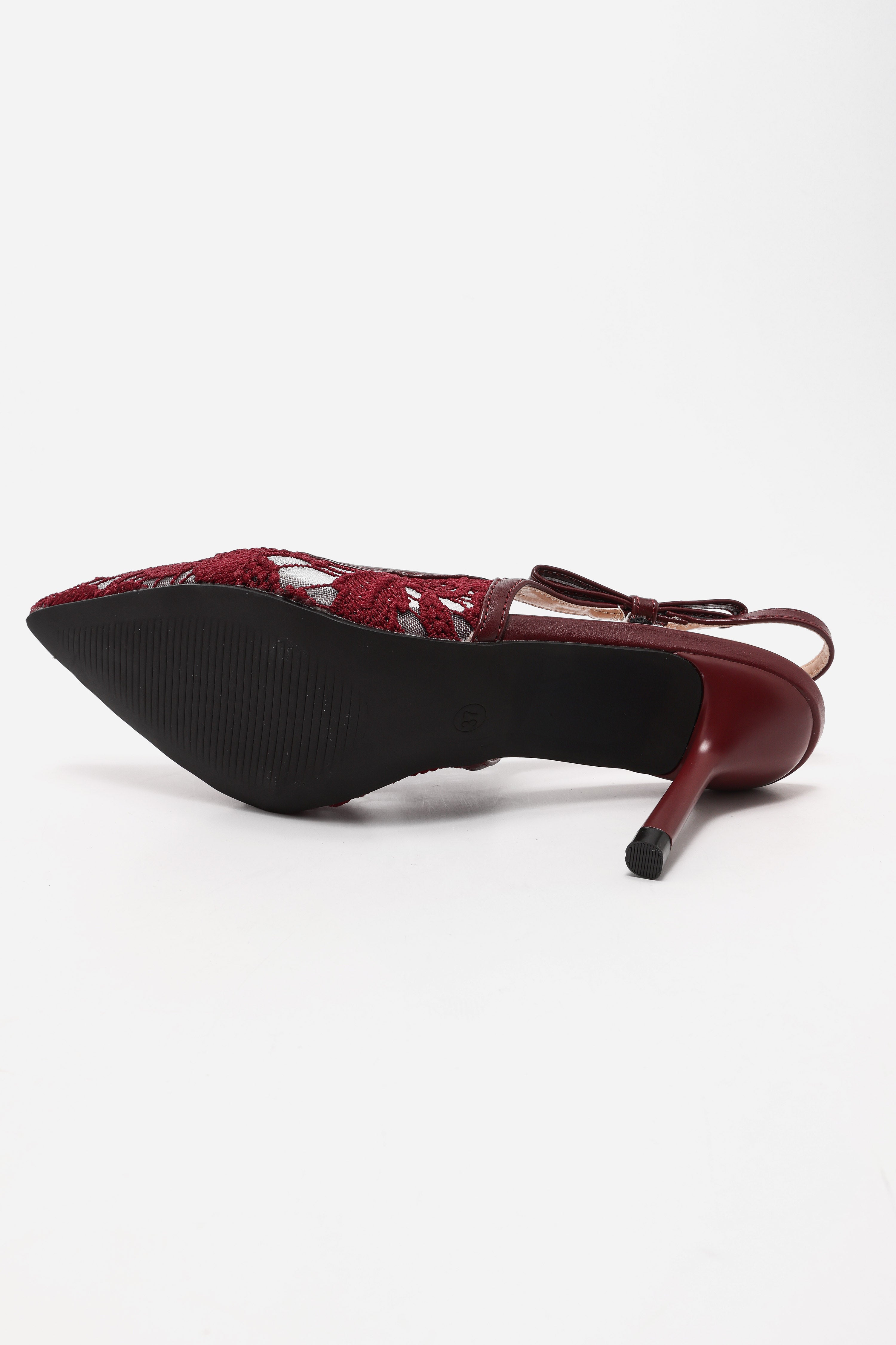 Lace pumps - Burgundy