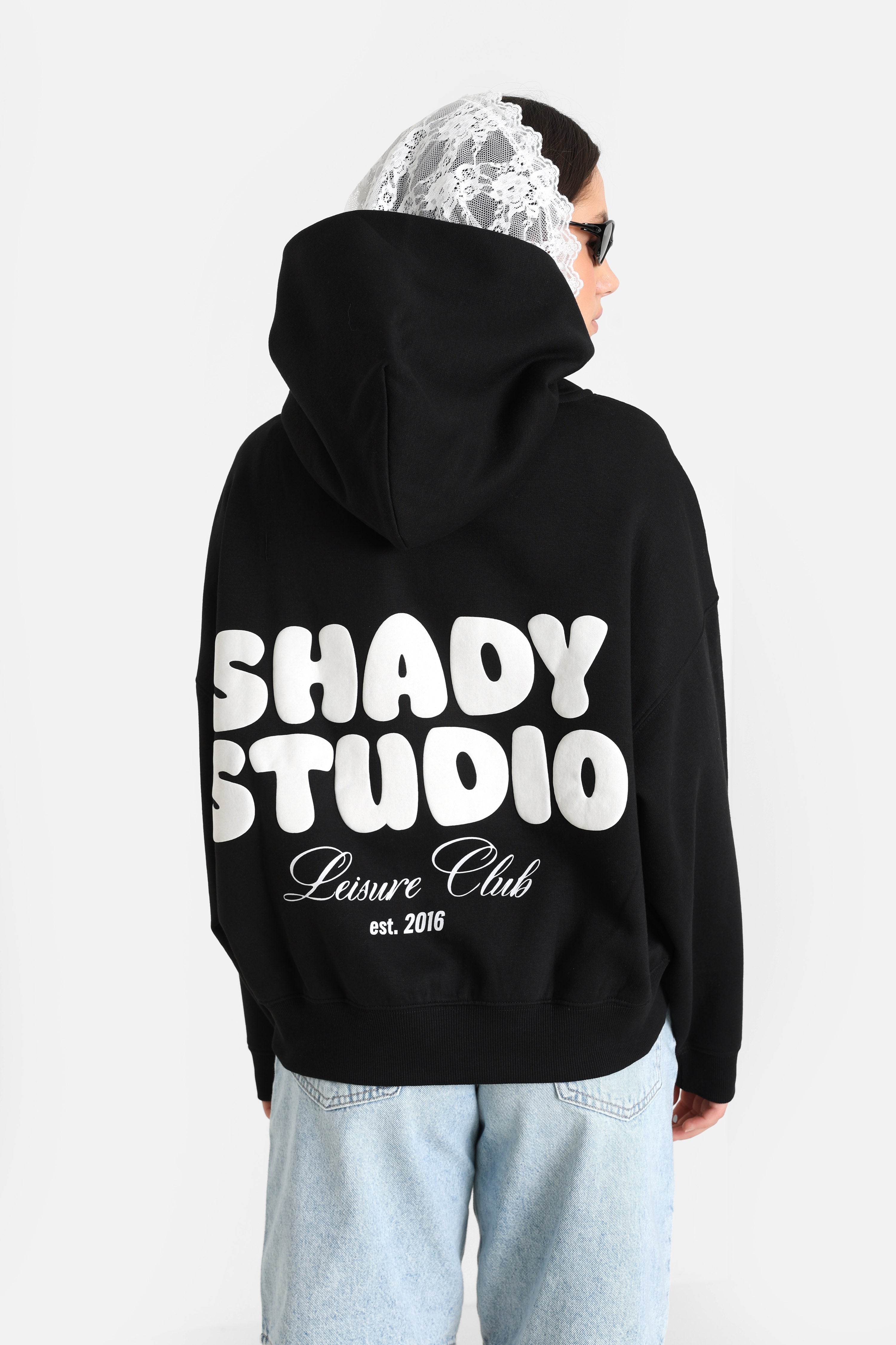 Kapuzensweatjacke - Schwarz