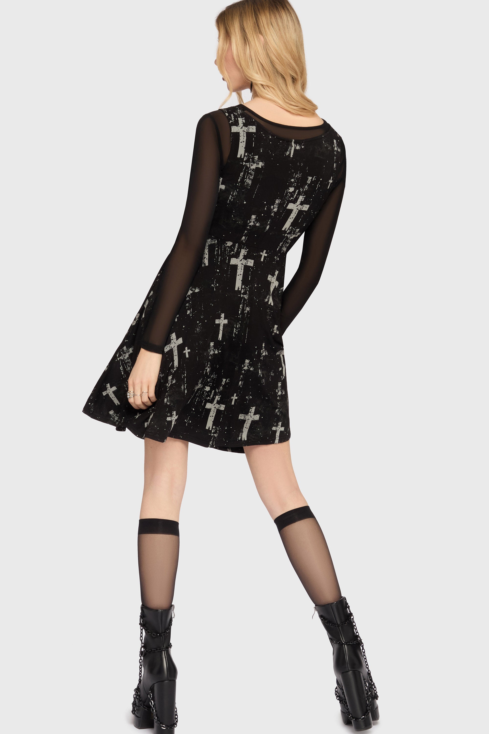 Tenebris Minikleid - Black + Grey