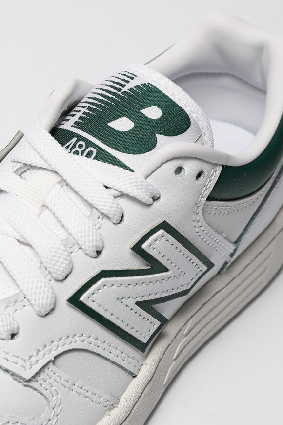 BB480 Sneaker - Weiss + Dunkelgrün