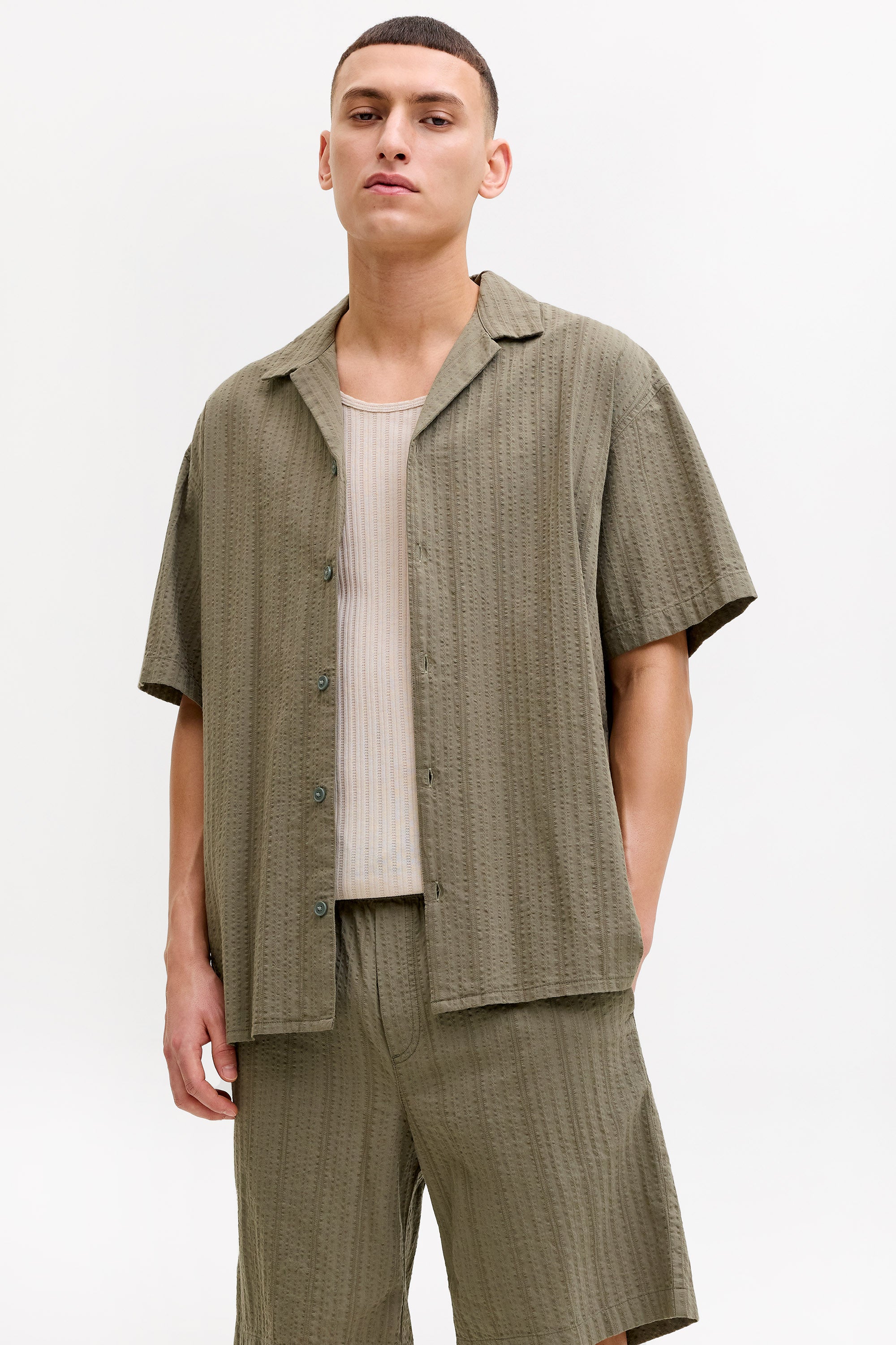 JJETYSON Strukturiertes Hemd - Vetiver
