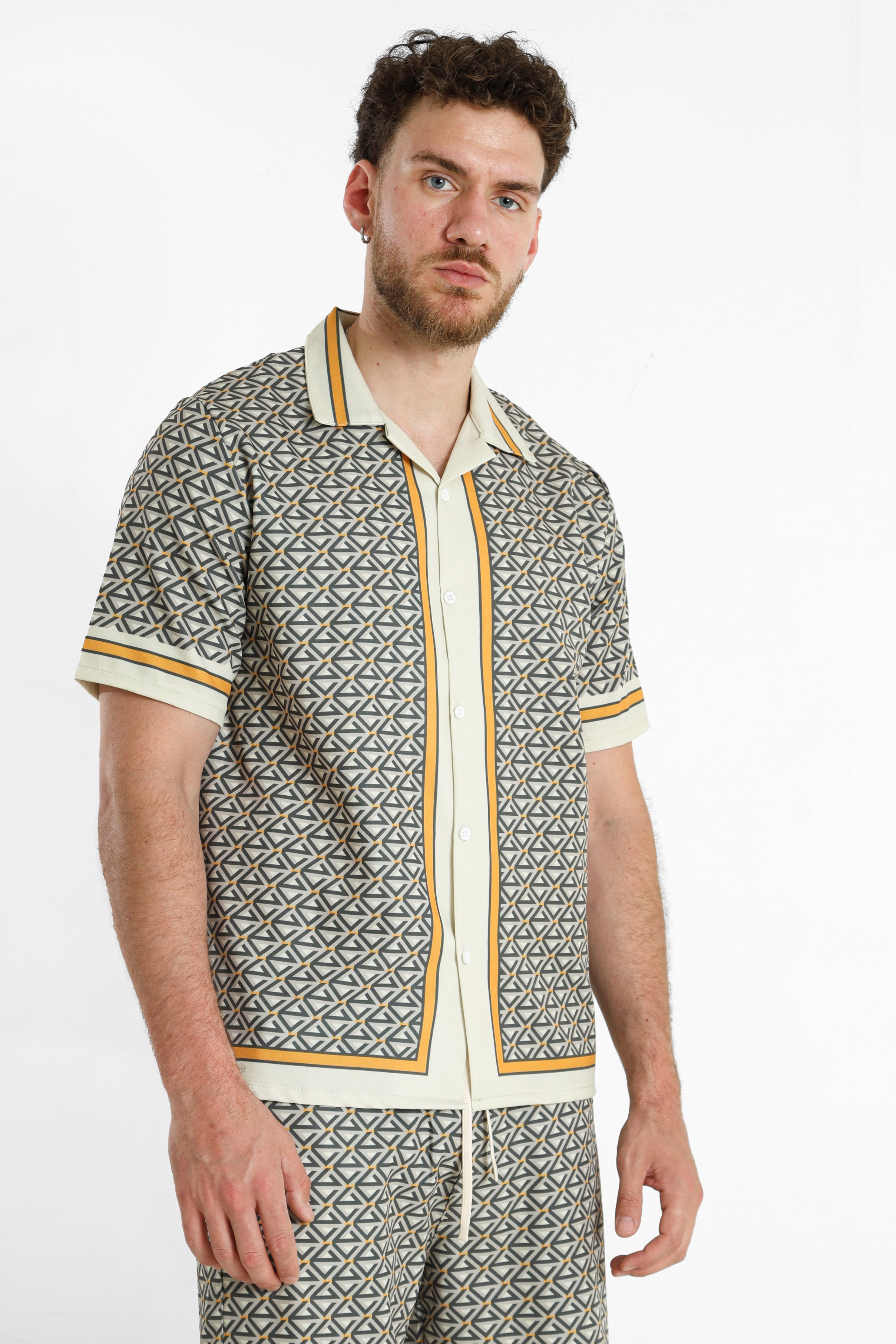 Hemd - Grey + Cream