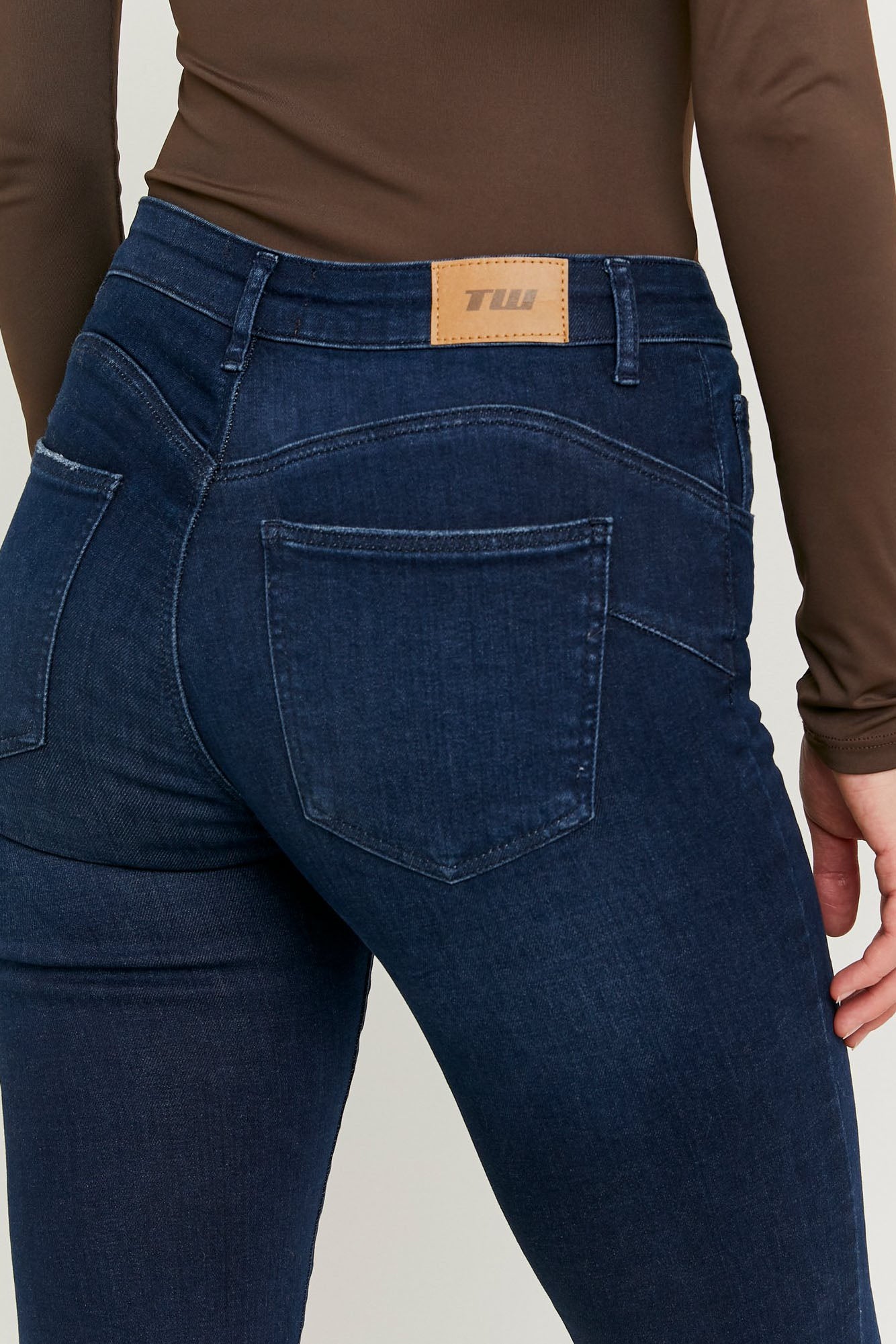 Push-up Flare Jeans - Dark Blue Denim