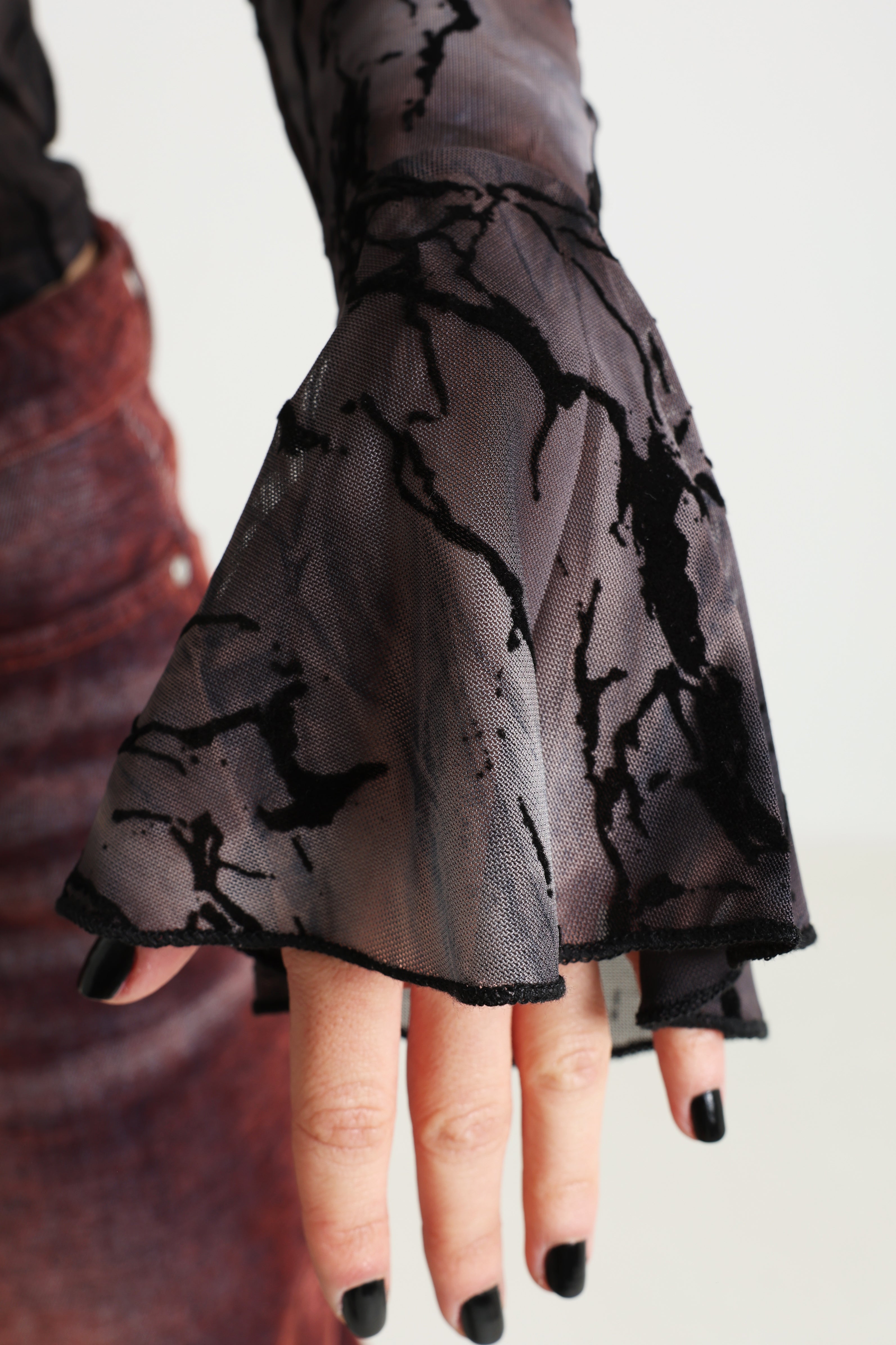 Camicia a maniche lunghe in rete Valkyrie - Grigio + Nero