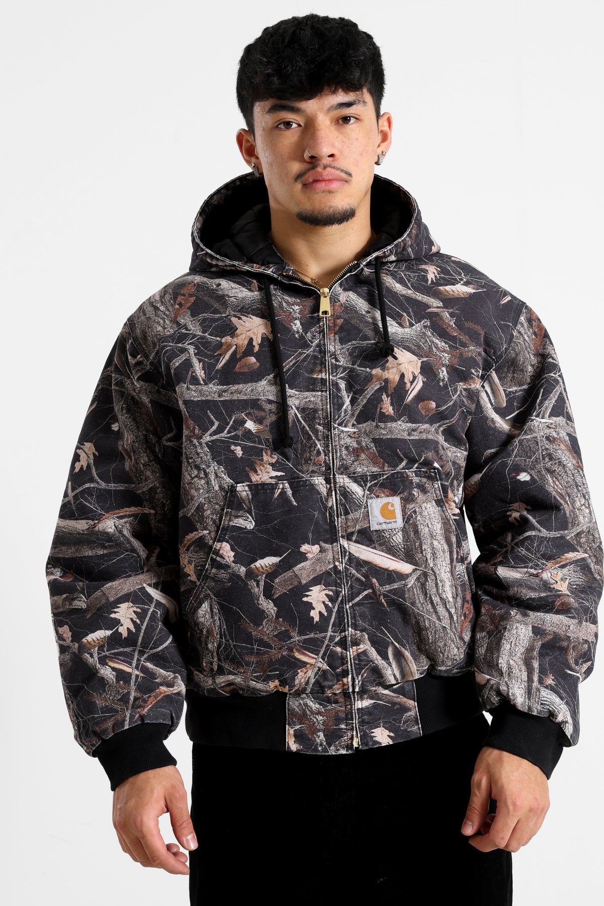 Active veste ouatée - Black + Brown + Light Beige