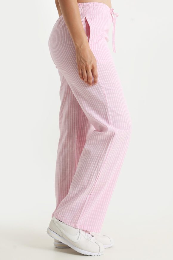 Pantaloni in tessuto - rosa + bianco