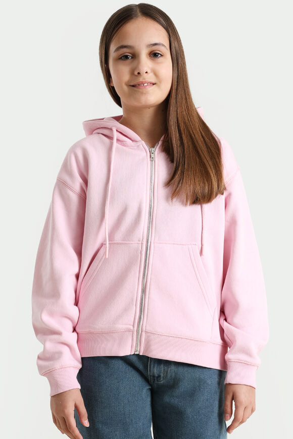 Kapuzensweatjacke - Rosa