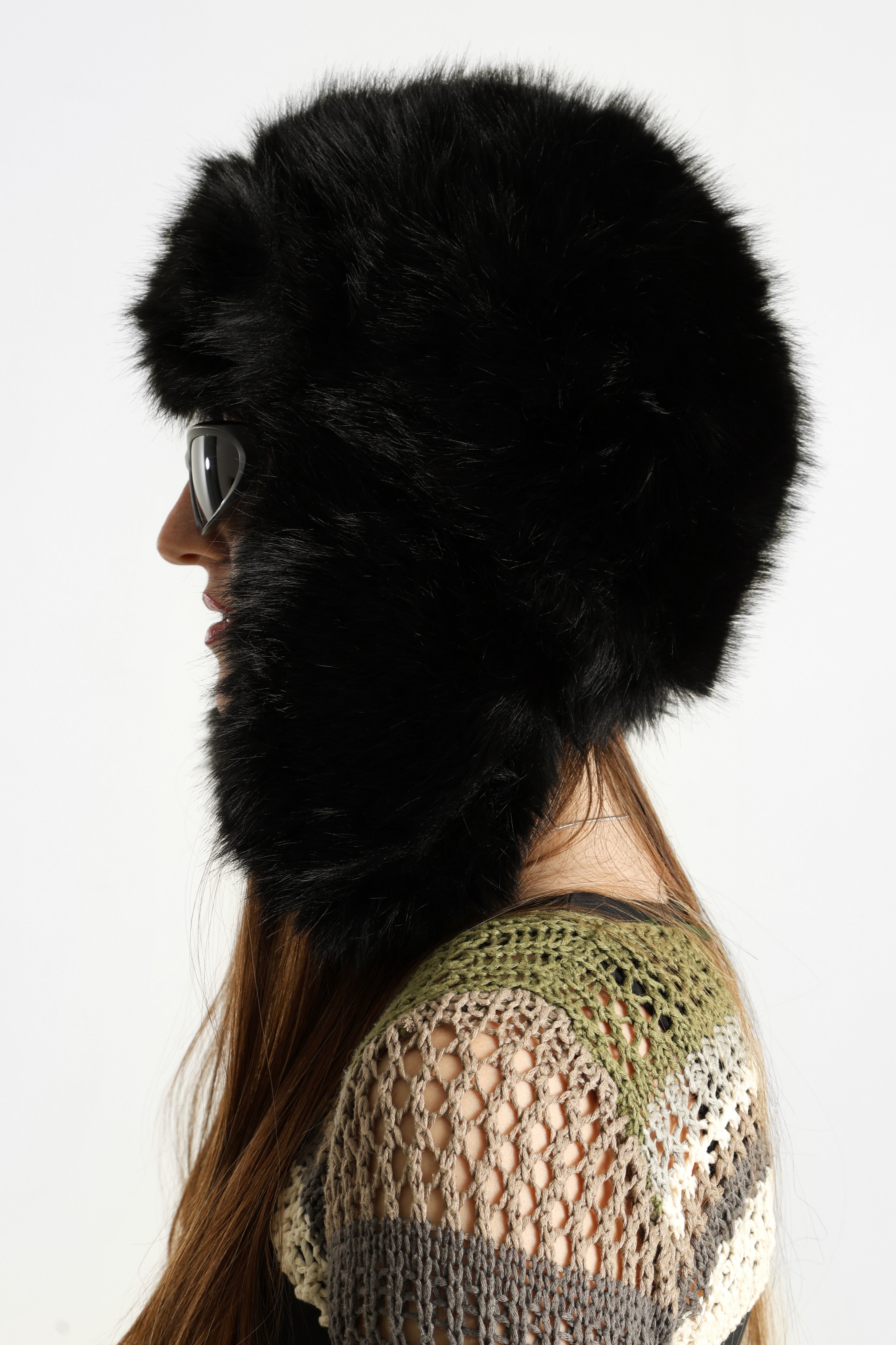 Chapka en fourrure synthétique - Black