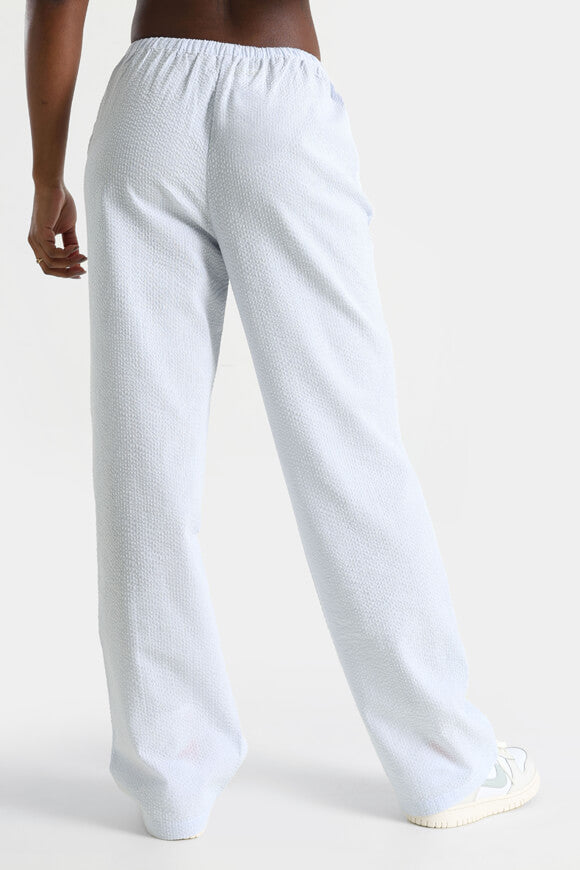Pantalon en seersucker - bleu clair + blanc