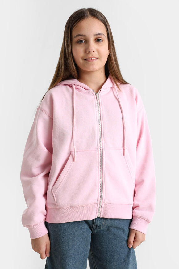 Kapuzensweatjacke - Rosa
