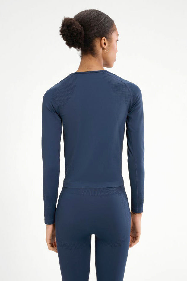 D'Irene shirt court manches longues seamless - Navy