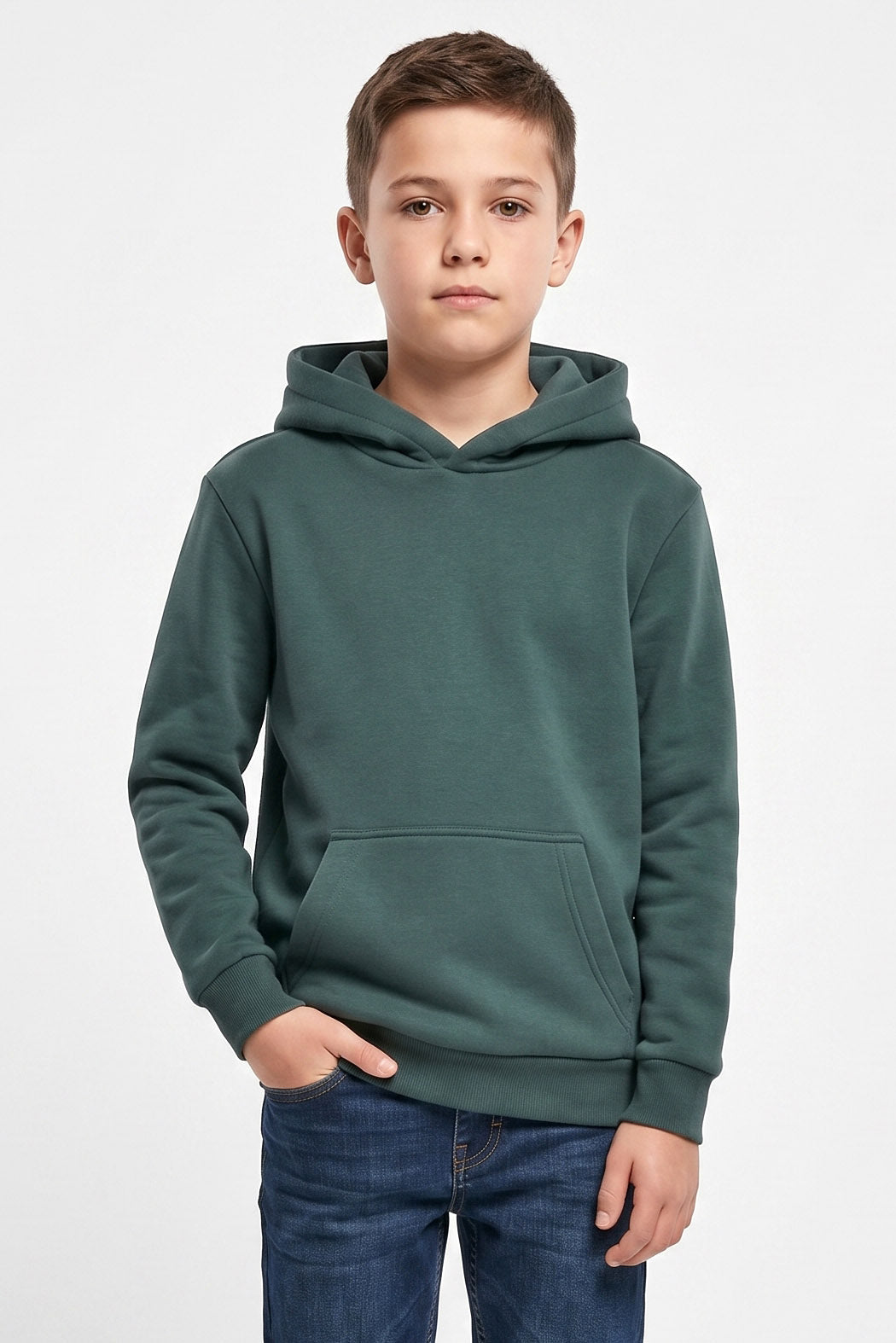 Fluffy sweatshirt à capuchon - Bottle Green