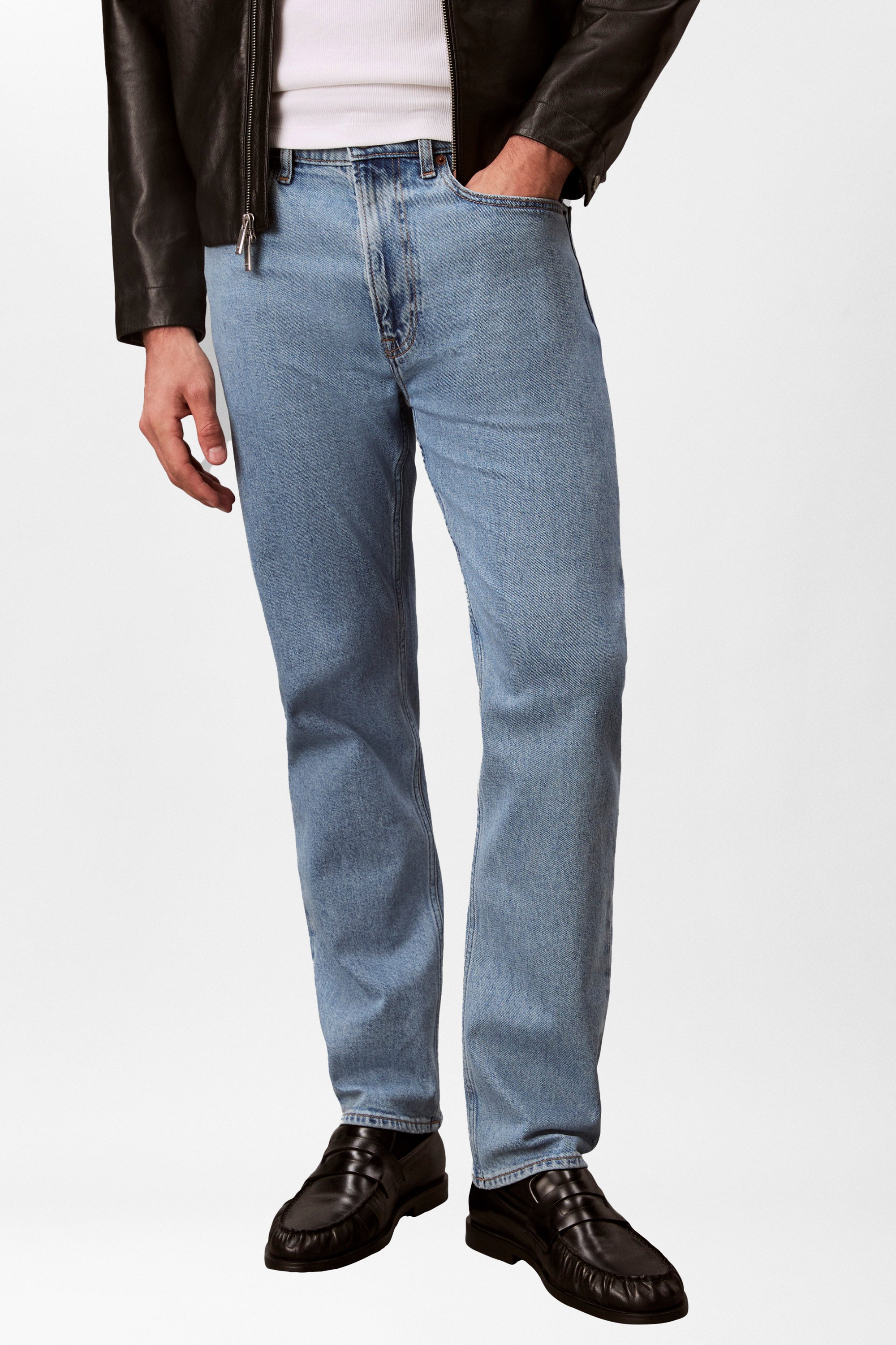 Straight Fit Jeans L32 - Adam Lt Stone