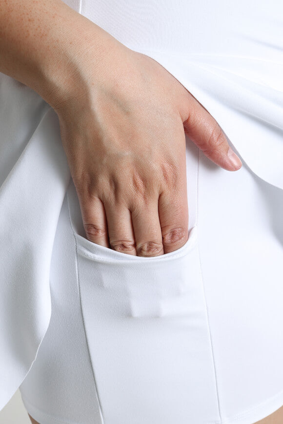 Minirock mit Innenshorts - Weiss