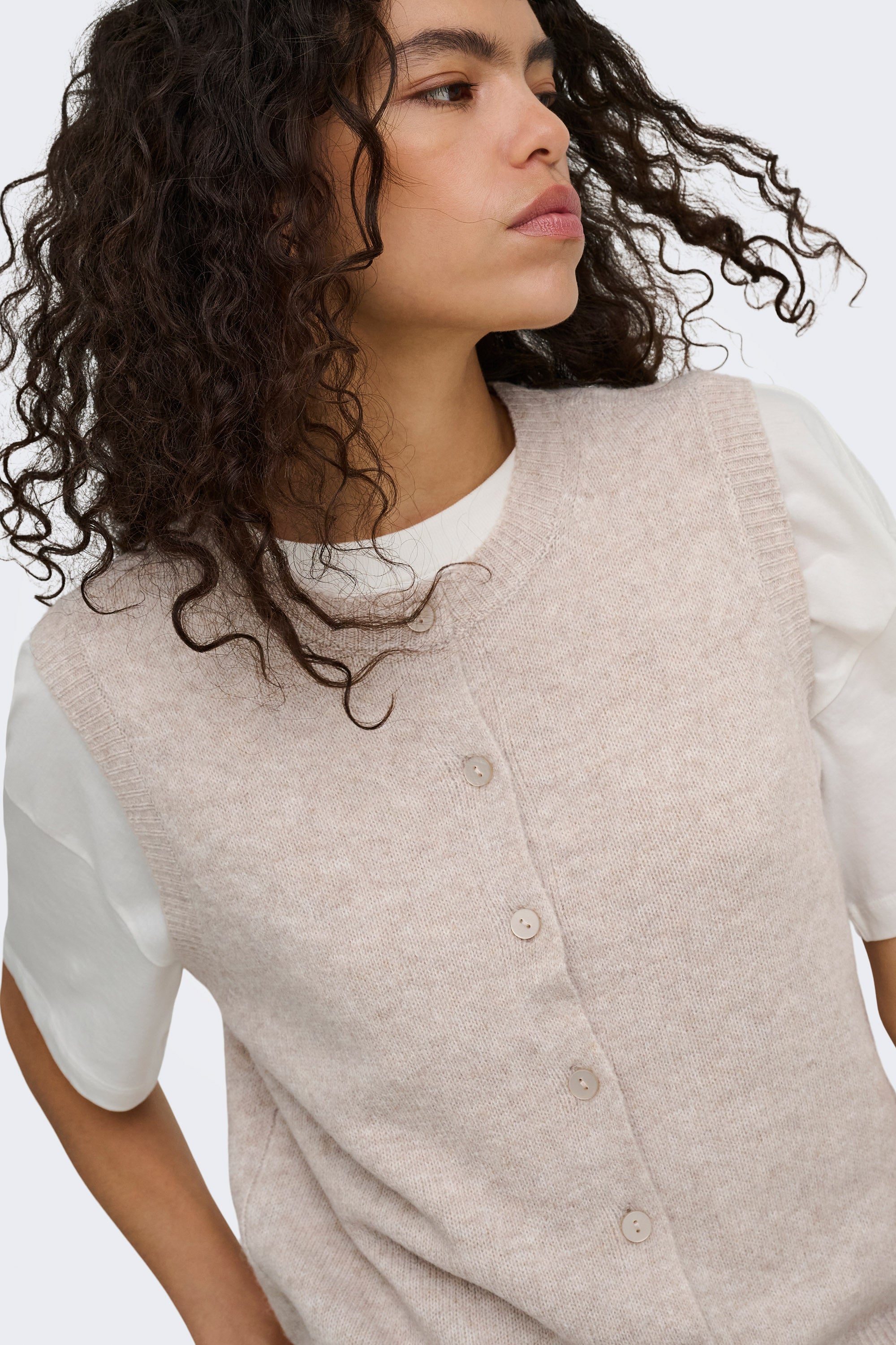 Gilet in maglia ONLOLIVIA - Humus Melange