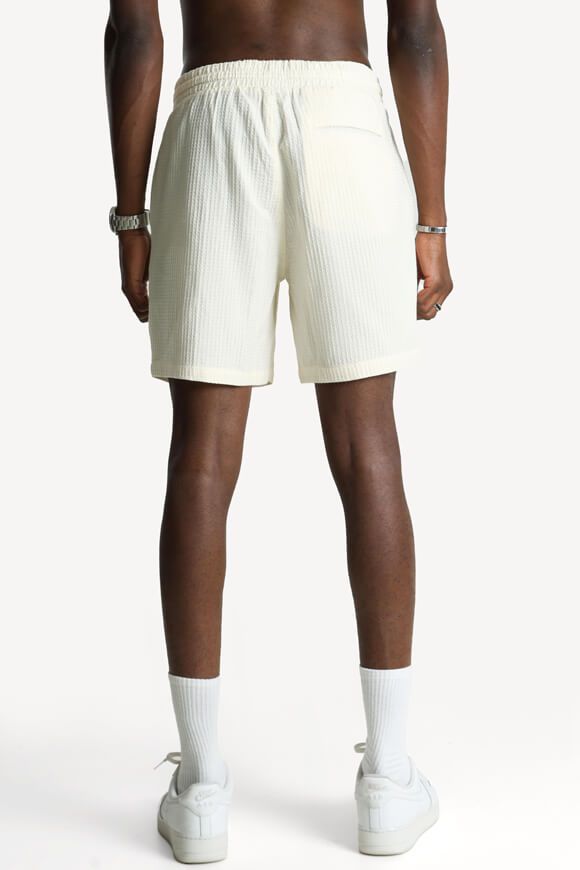 Waffle fabric shorts - Antique White