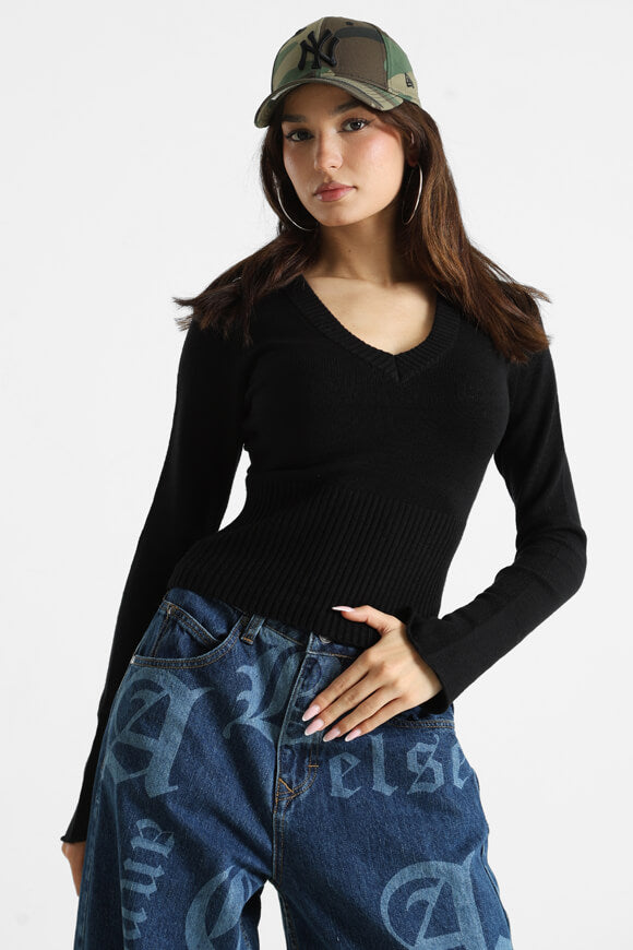 Strickpullover - Schwarz