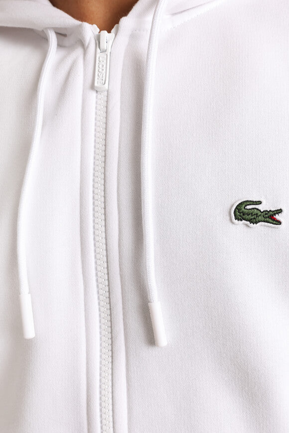 Kapuzensweatjacke - Weiss