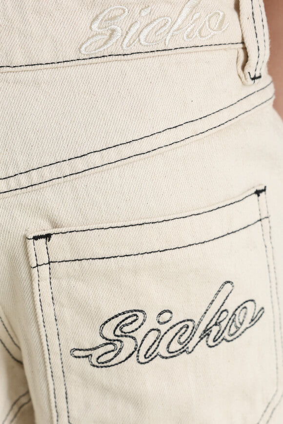 Jeans larghi - crema