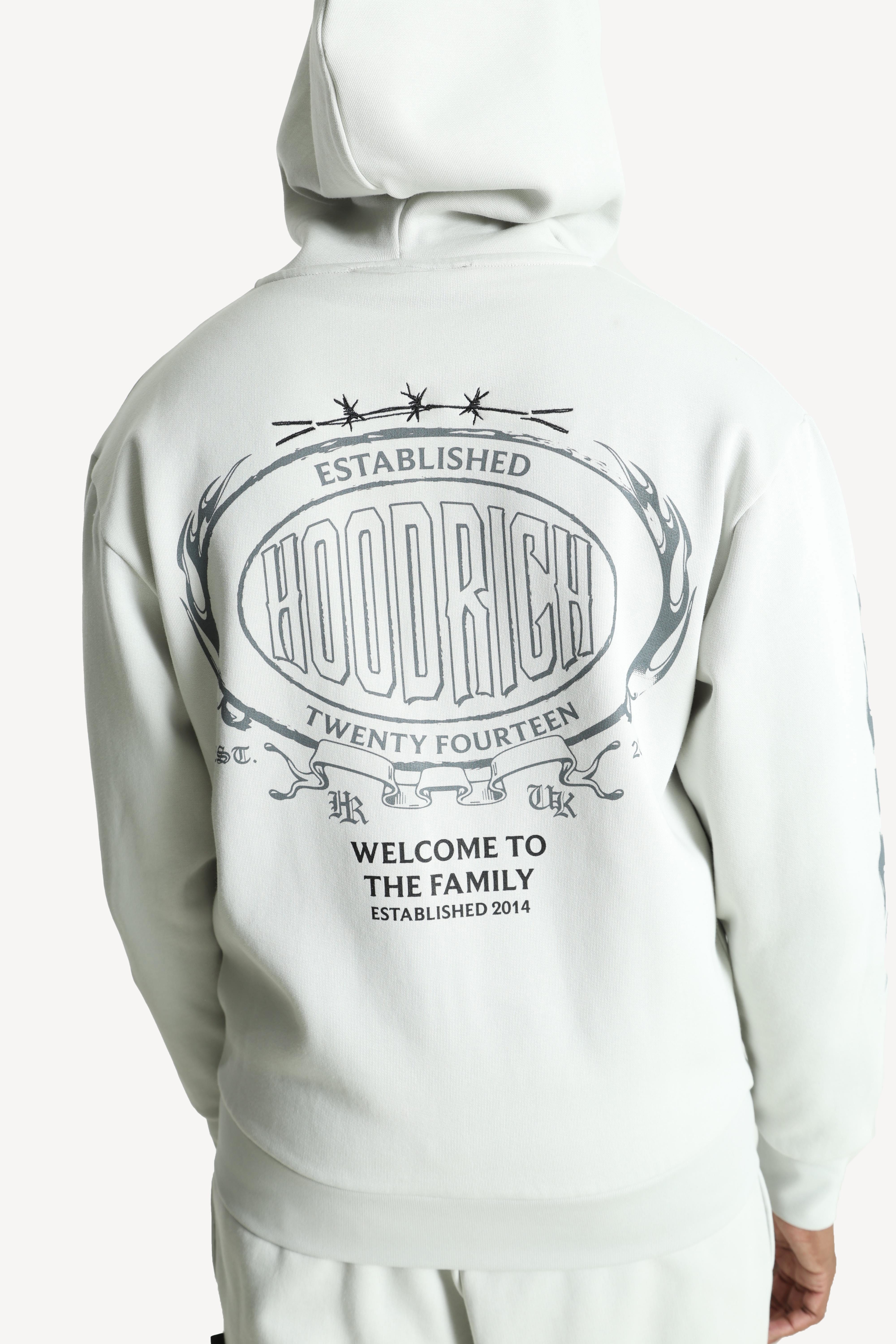 Oversize Kapuzensweatjacke - Dawn Blue