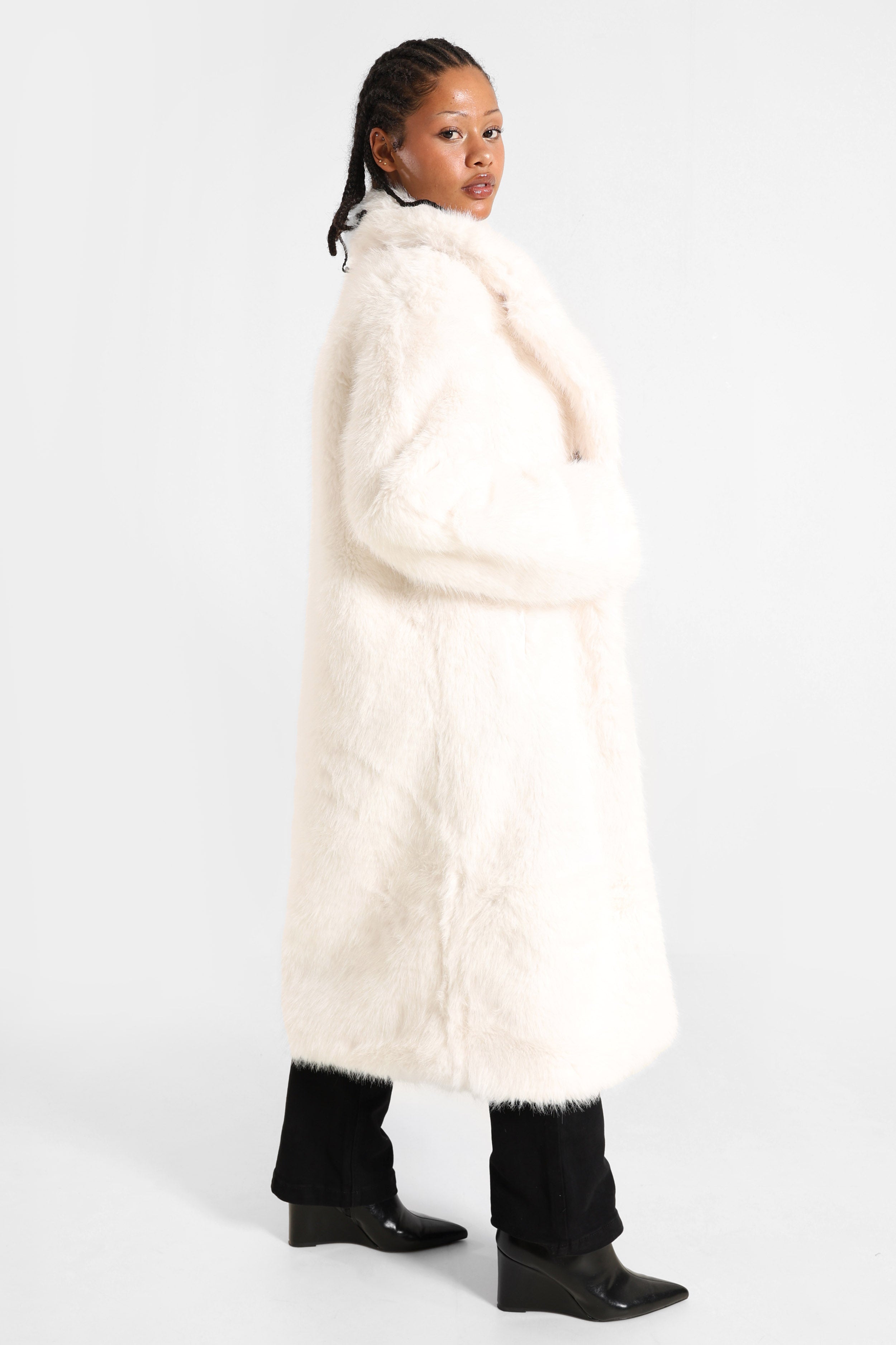Cappotto in pelliccia sintetica - Ivory