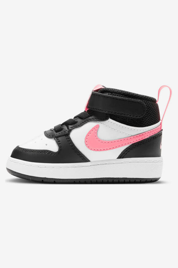 Baskets pour bébés Court Borough 2 - Noir + Sunset Pulse + Blanc