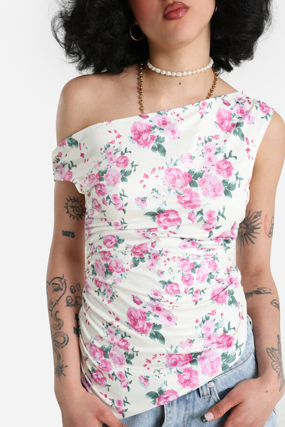 Top monospalla - Ecru