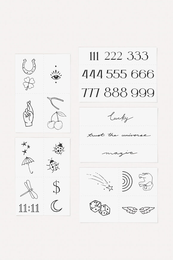 Lucky Girl tattoos éphémères - Black