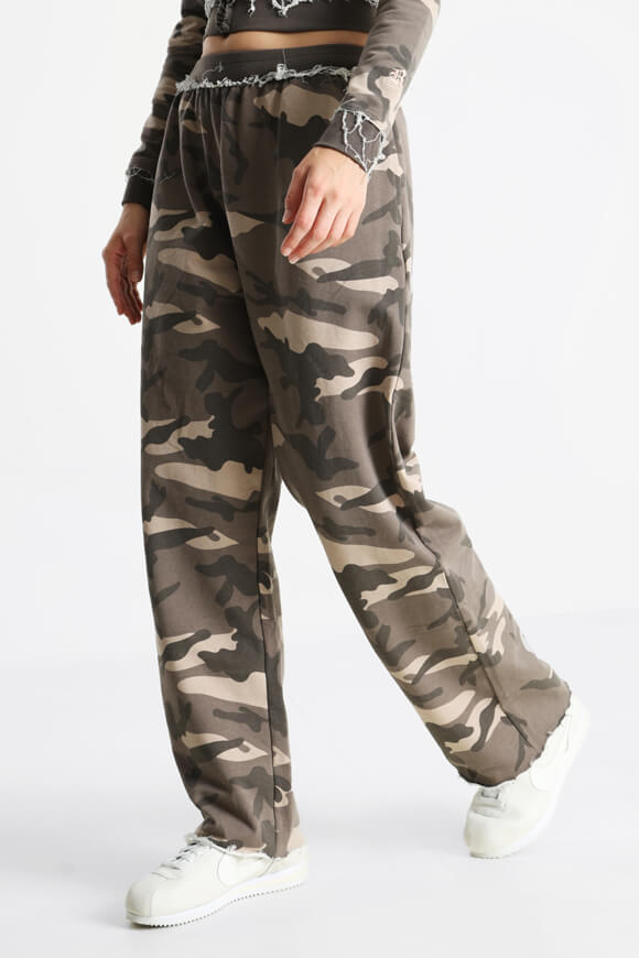 Sweathose - Camouflage Braun