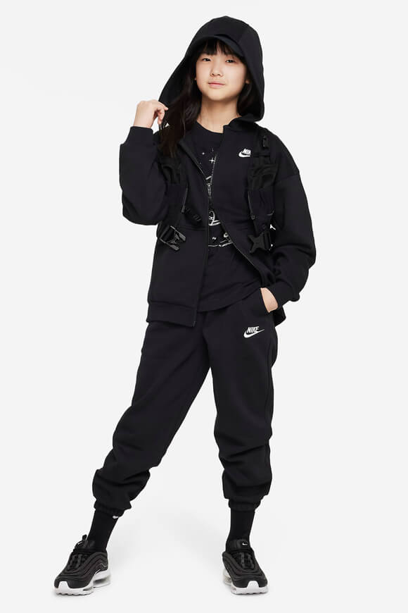 Sportswear Club Fleece Kapuzensweatjacke - Black