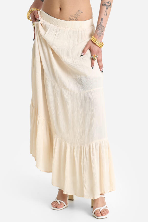 Strukturierter Maxirock - Beige