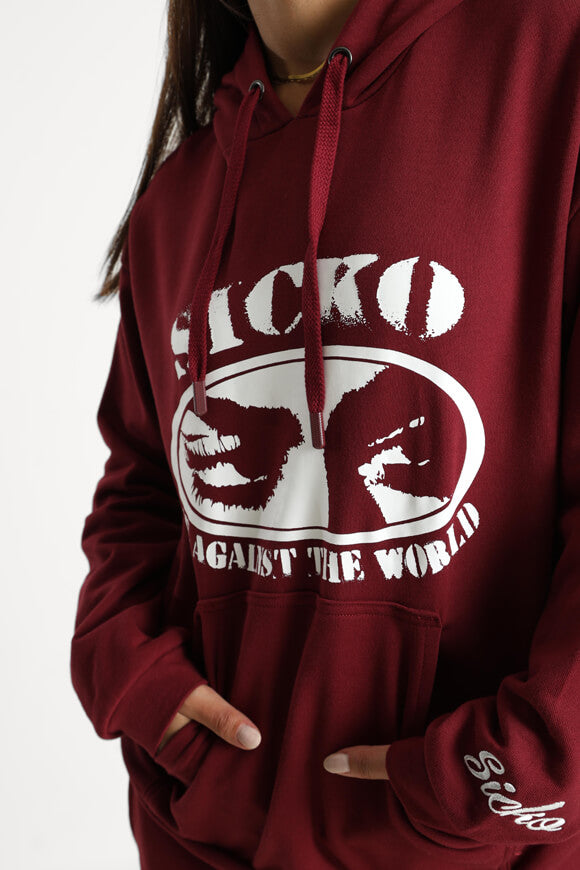 Kapuzensweatshirt - Bordeaux