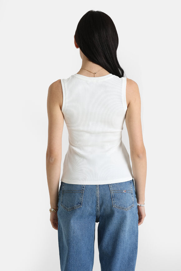 Geripptes Tanktop - Offwhite