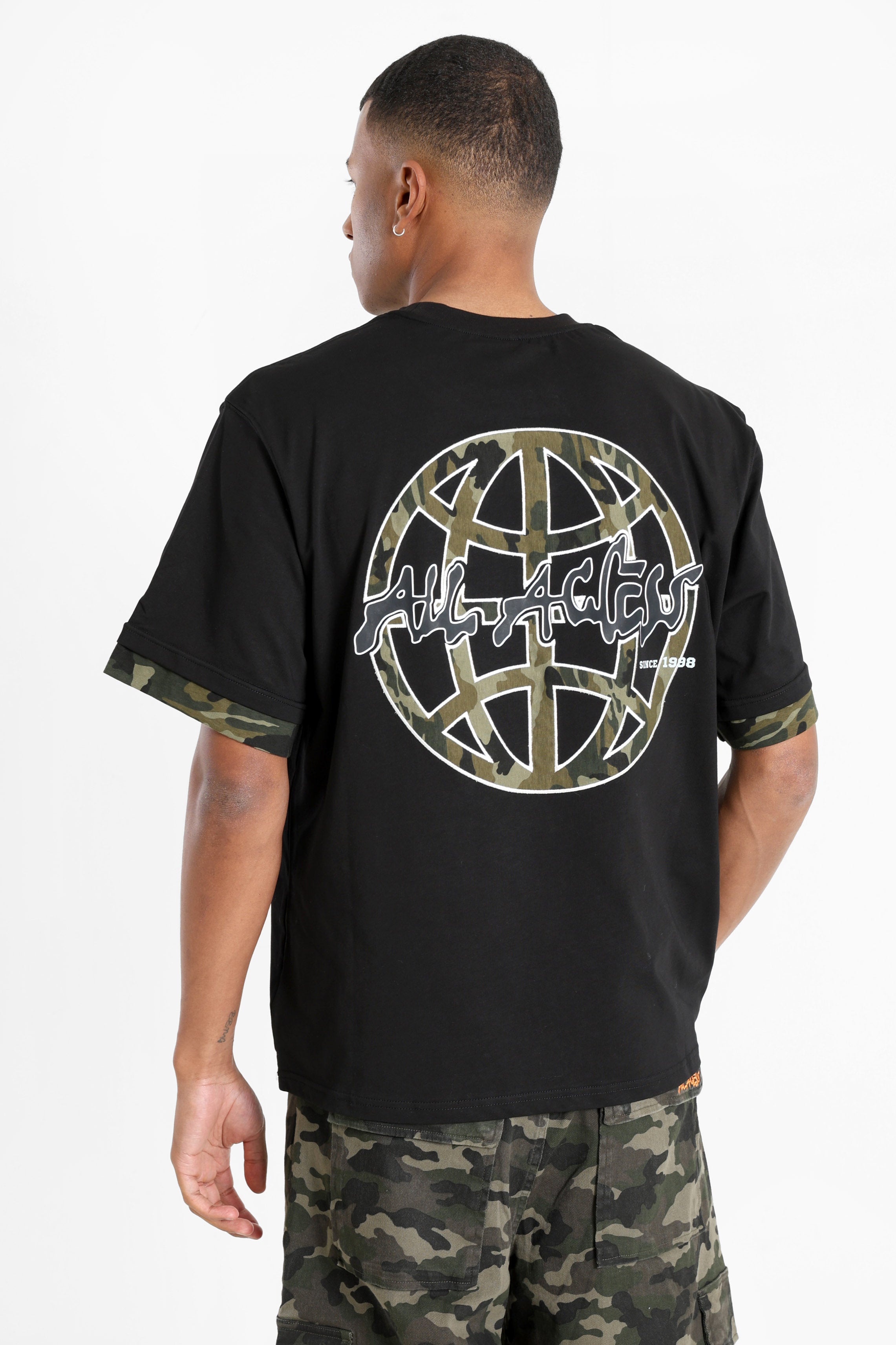 T-Shirt - Noir + Camouflage