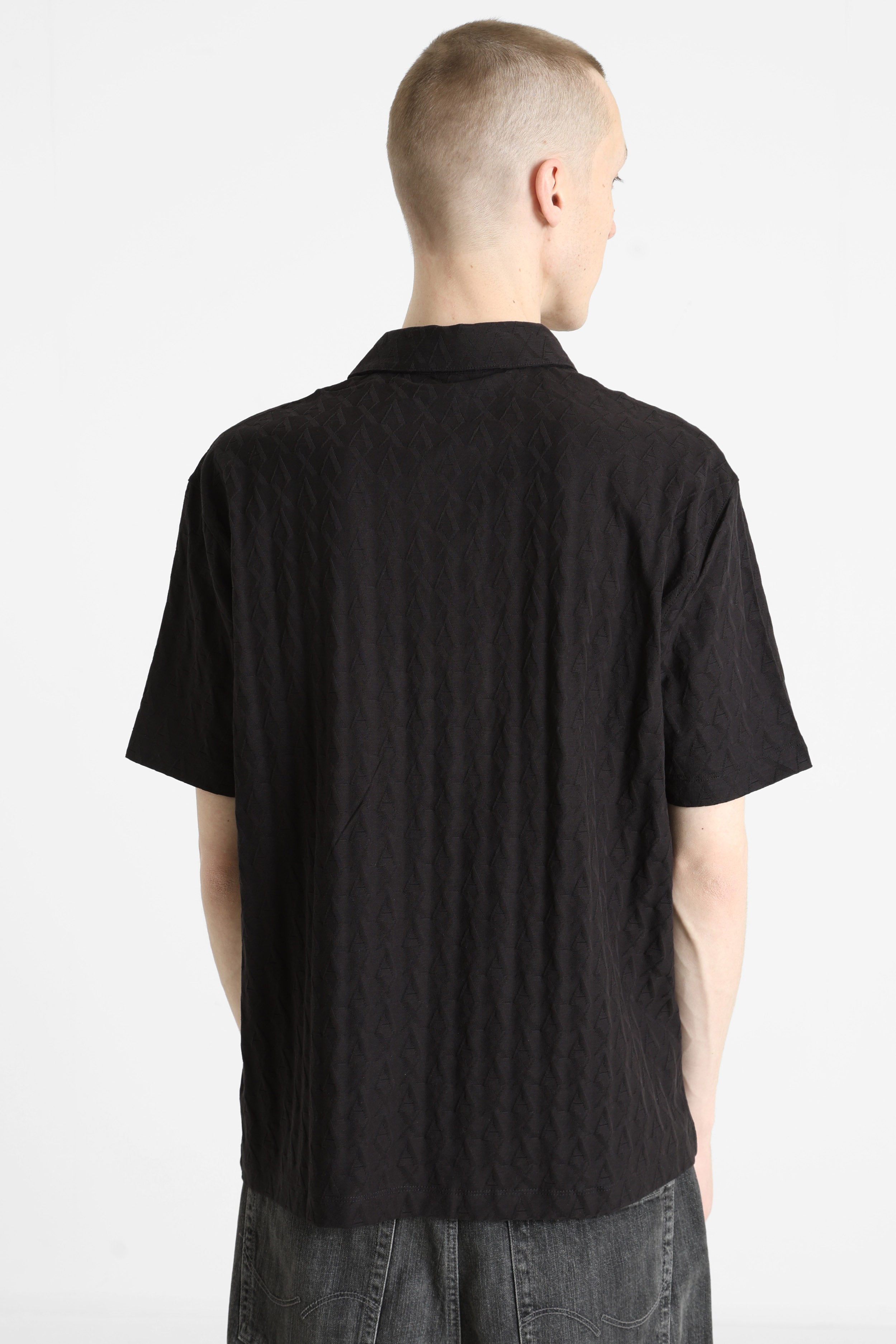 Polo en tissu structuré - Black