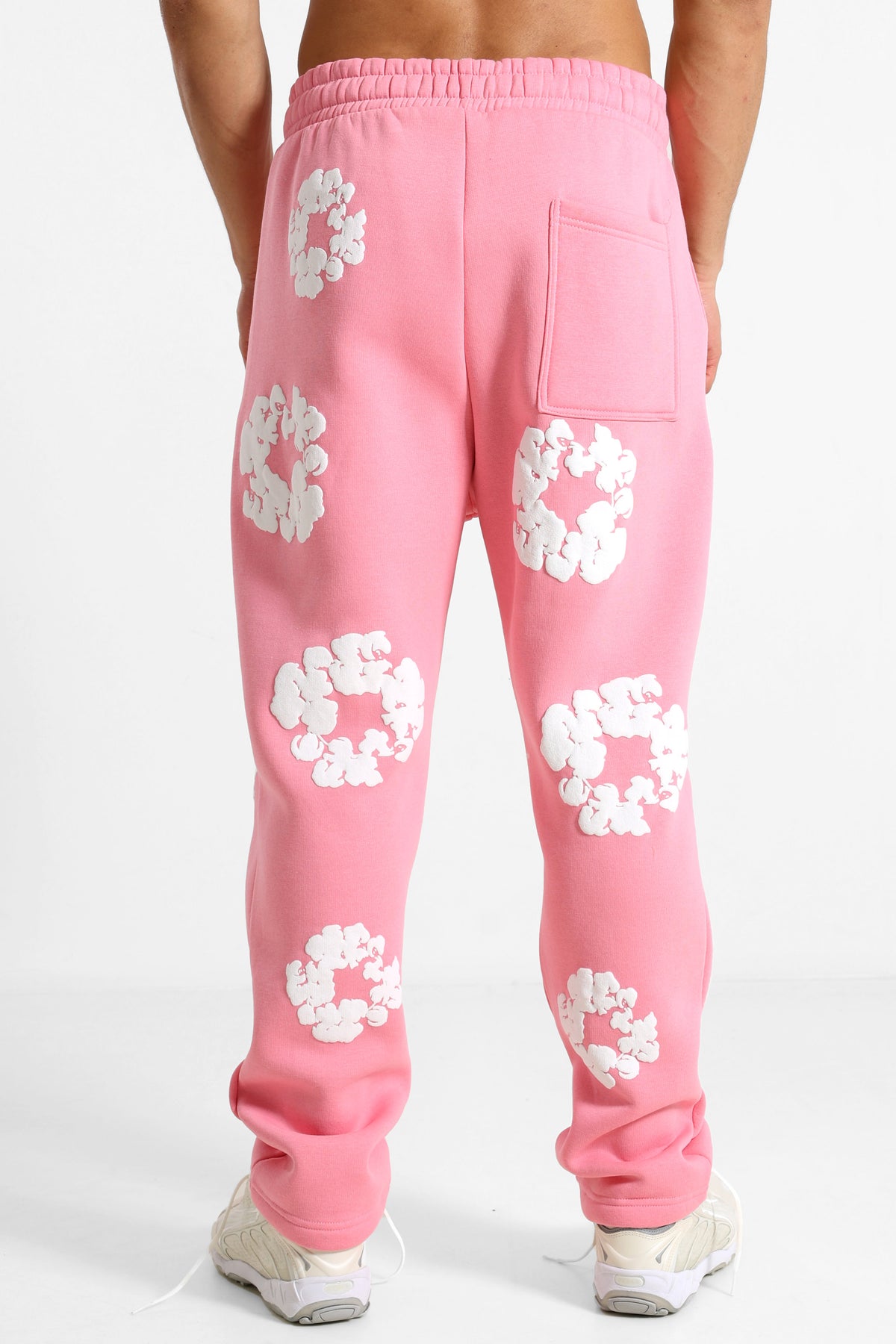 Sweatpants - Pink + White