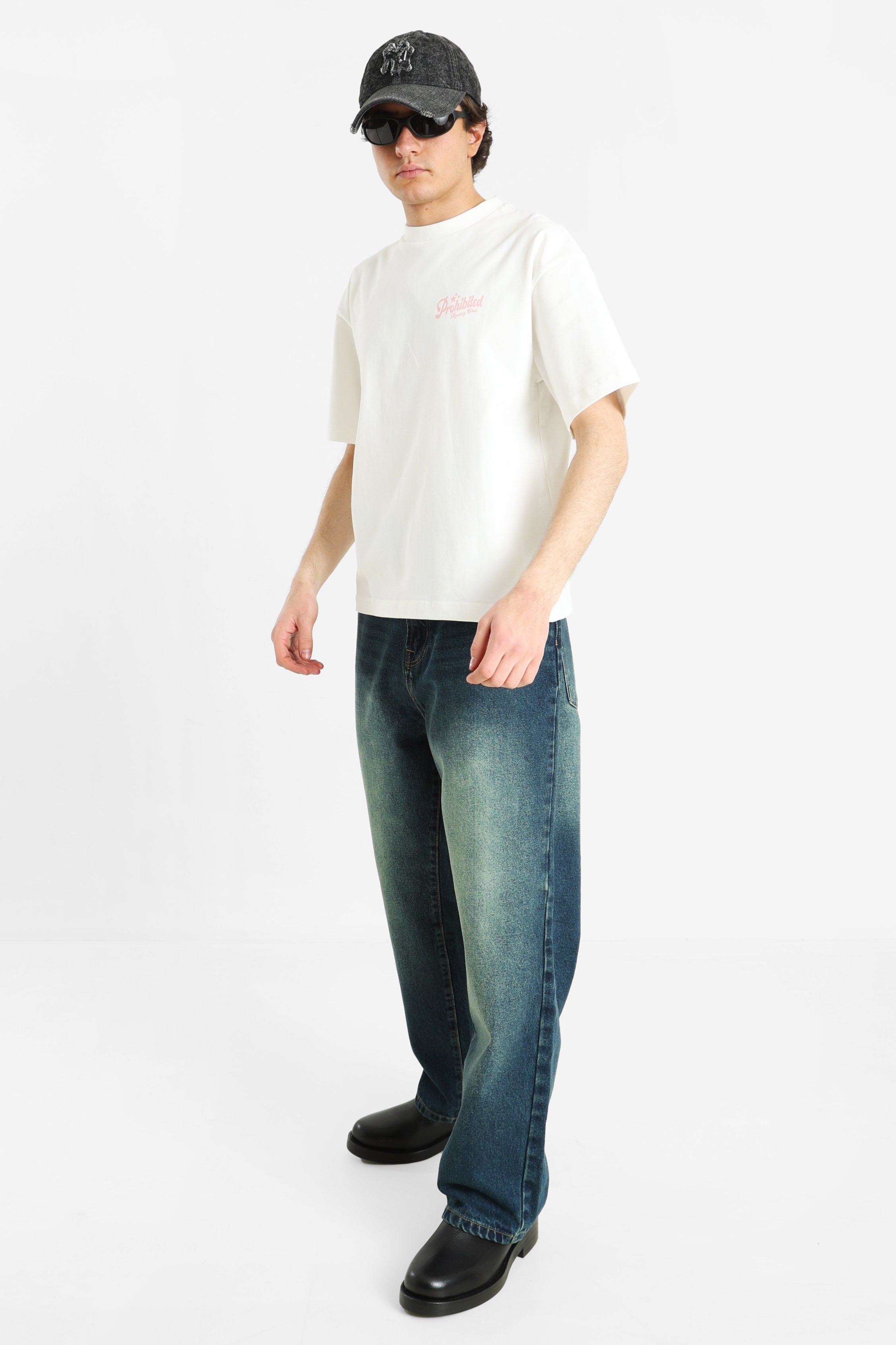 Tuning Club T-Shirt - Offwhite + Light Pink